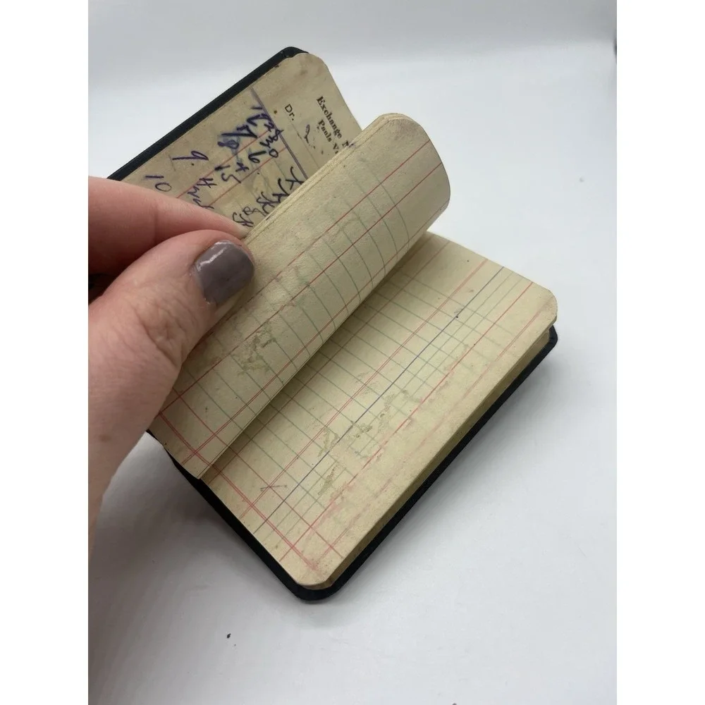 Vintage Exchange National Bank Book Pauls Valley Oklahoma Mini Pocket Ledger